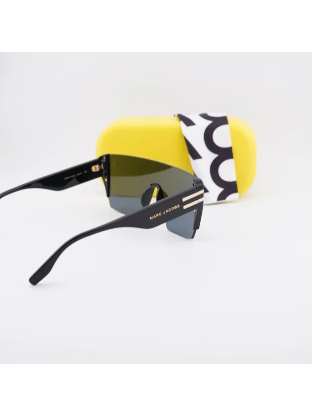 Marc Jacobs MARC 712/S 0NZU 7Y Shield Sunglasses - Black / Grey